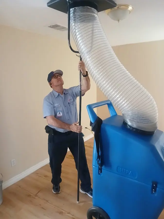 Mini Split Installation technician using HEPA equipment in Payette